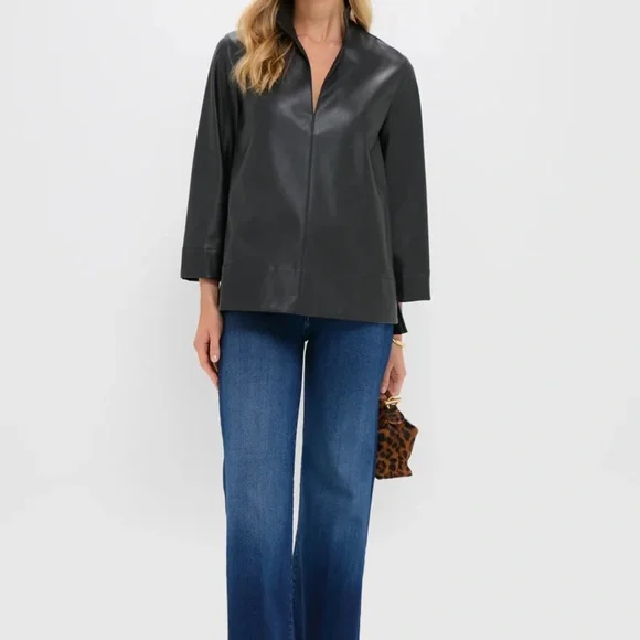 Tuckernuck Black Leather Margot Top- NWT - Picture 2 of 6